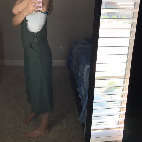 Green relaxed fit overalls - Picture 3 of 3